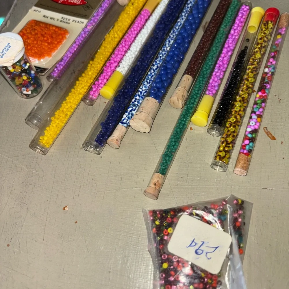 Crafty house. Vintage Seed Beads Tubes